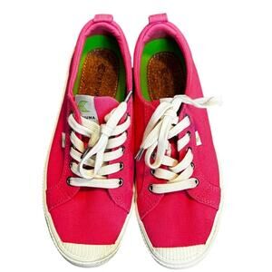 CARIUMA Pink Canvas Sneakers Lace Up Casual Shoes Sustainable Size 9 Women